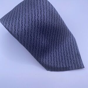 Stefano Ricci Gray Striped Men's Tie Small Stain In Bottom Corner